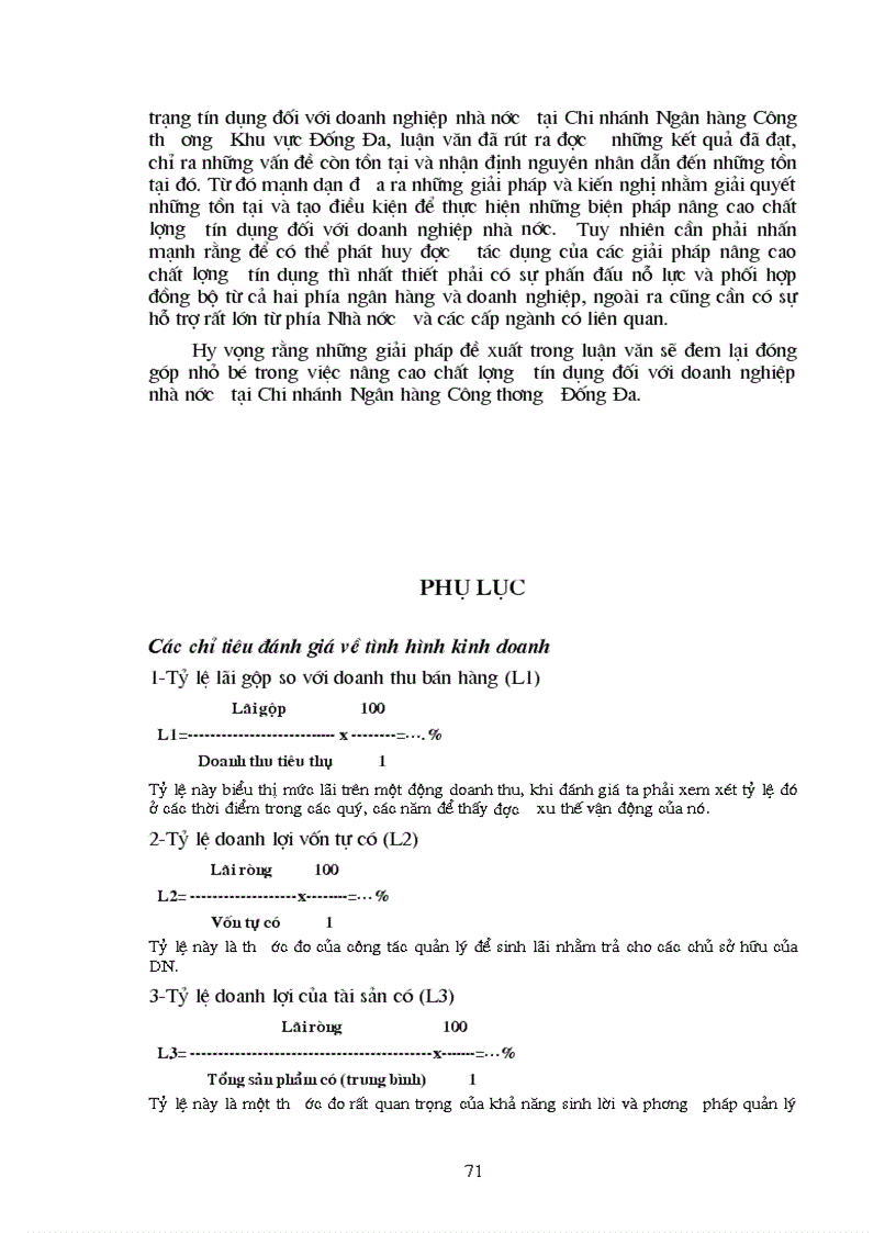 image for page Giải pháp nâng cao chất lượng tín dụng khi cho vay Doanh nghiệp Nhà nươớc tại Chi nhánh Ngân hàng Công thương Khu vực Đống Đa 1