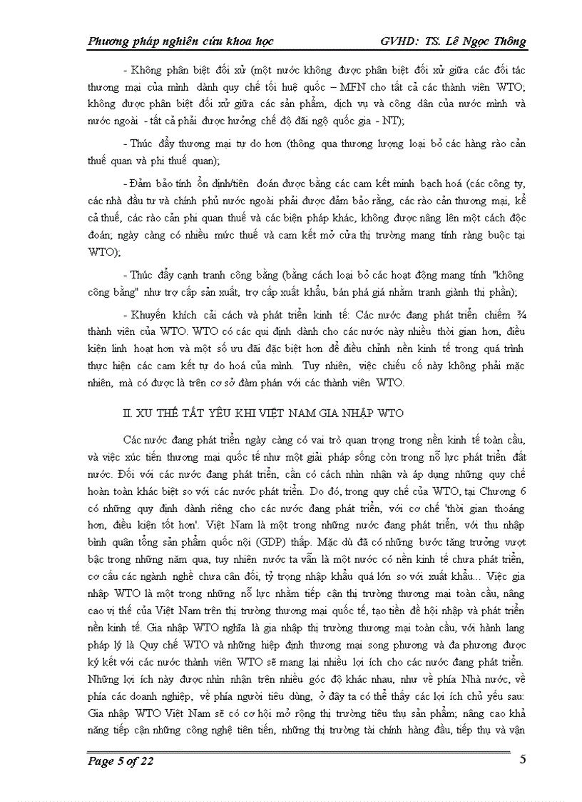 Những cơ hội và thách thức đối với sự phát triển quan hệ thương mại quốc tế của Việt Nam sau khi gia nhập WTO và giải pháp khai thác cơ hội vượt qua thách thức 1