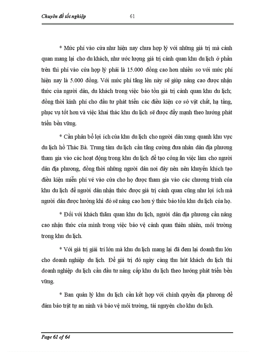 image for page Lượng giá giá trị cảnh quan khu du lịch hồ thác bà bằng phương pháp chi phí du lịch