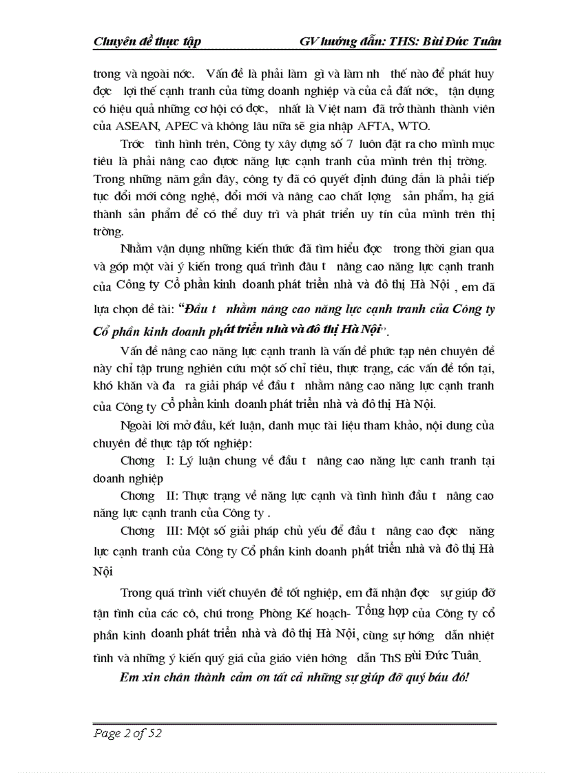 image for page Đầu tư nhằm nâng cao năng lực cạnh tranh của Công ty Cổ phần kinh doanh phát triển nhà và đô thị Hà Nội