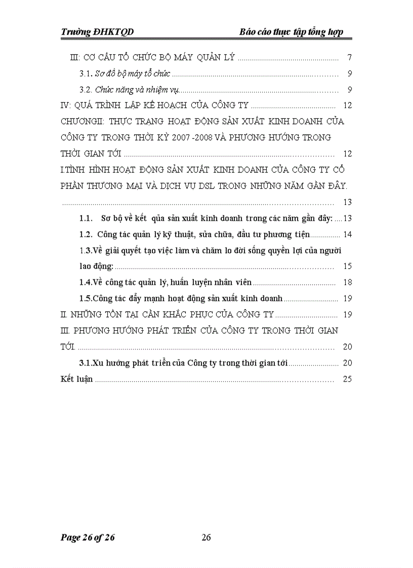 image for page Tình hình hoạt động sản xuất kinh doanh của Công ty cổ phần thương mại và dịch vụ DSL