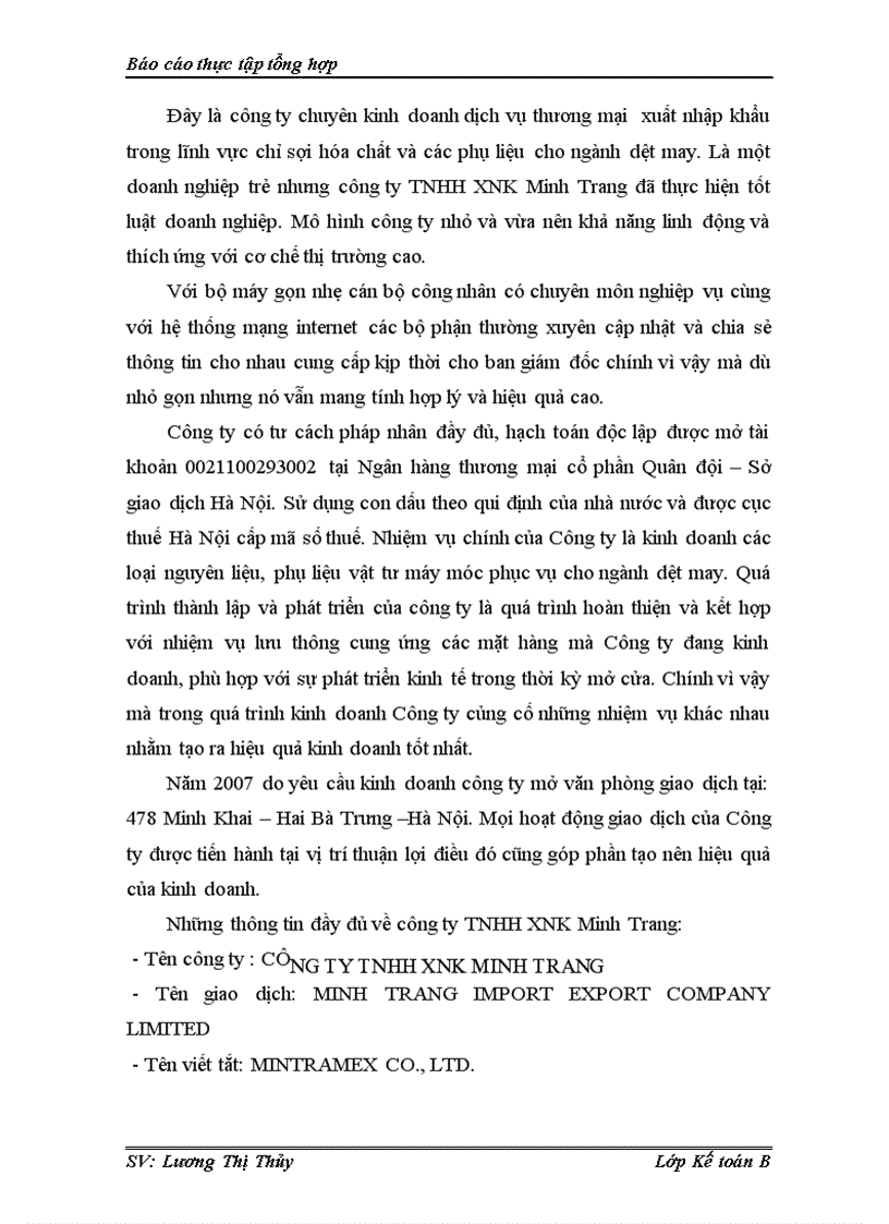 image for page Hoàn thiện công tác tổ chức hạch toán kế toán tại công ty TNHH XNK Minh Trang