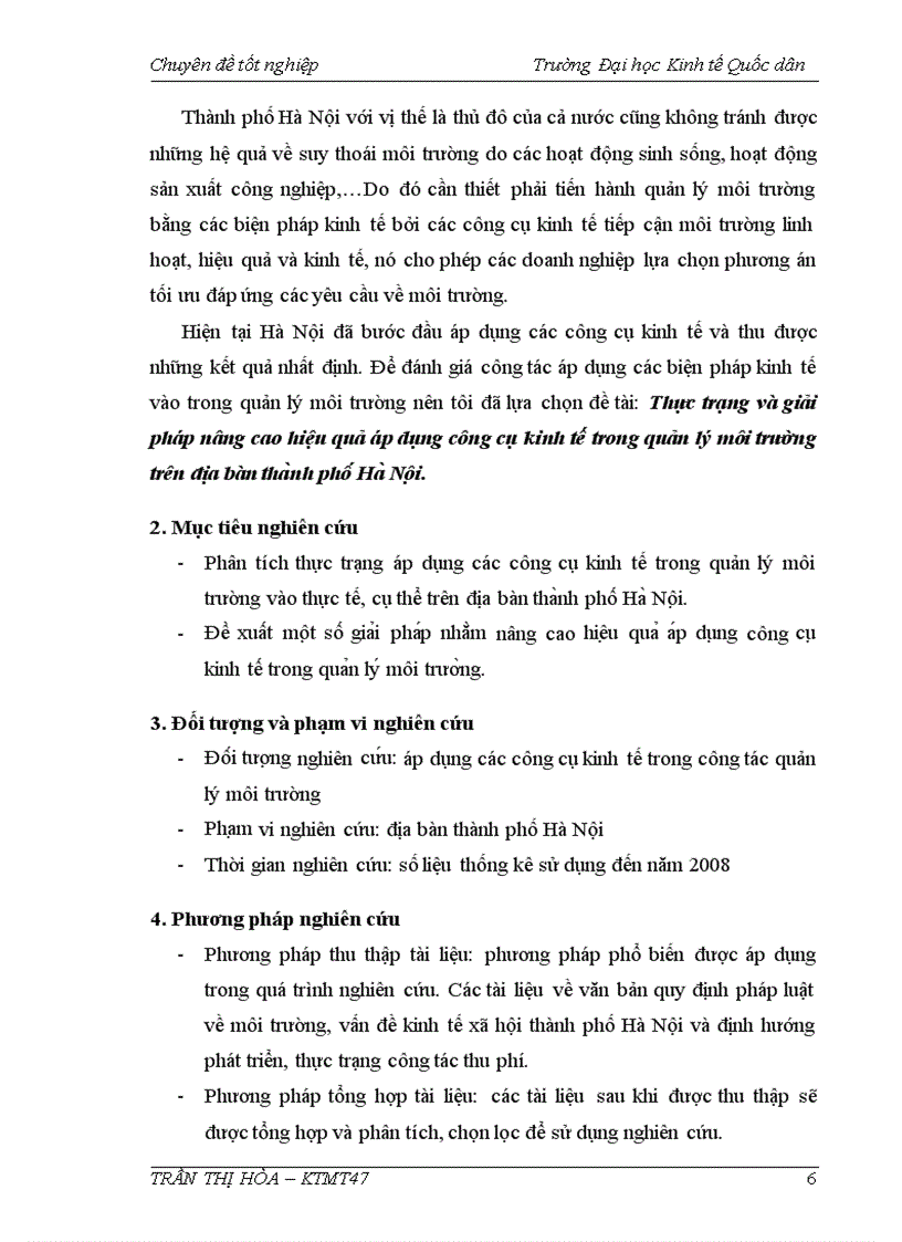 image for page Thực trạng và giải pháp nâng cao hiệu quả áp dụng công cụ kinh tế trong quản lý môi trường trên địa bàn thành phố Hà Nội