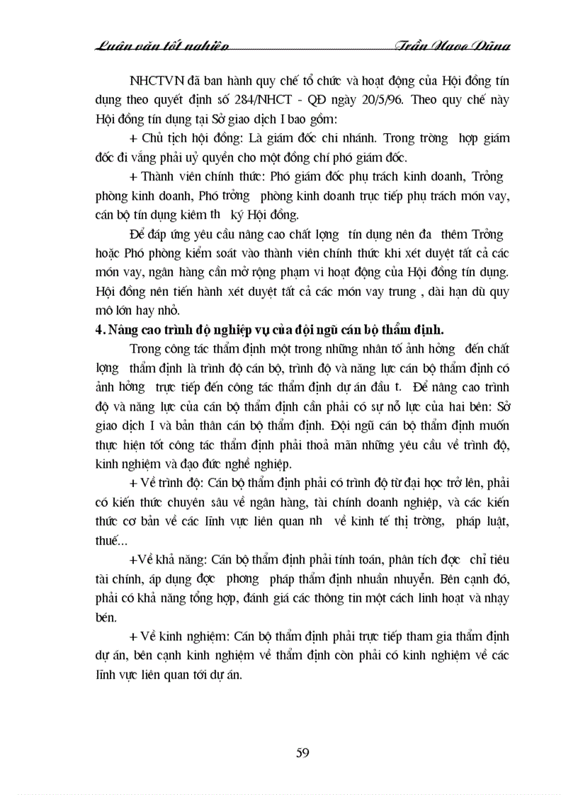 image for page Một số giải pháp nâng cao chất lượng thẩm định dự án đầu tư tại Sở giao dịch I Ngân hàng Công thương Việt Nam 1