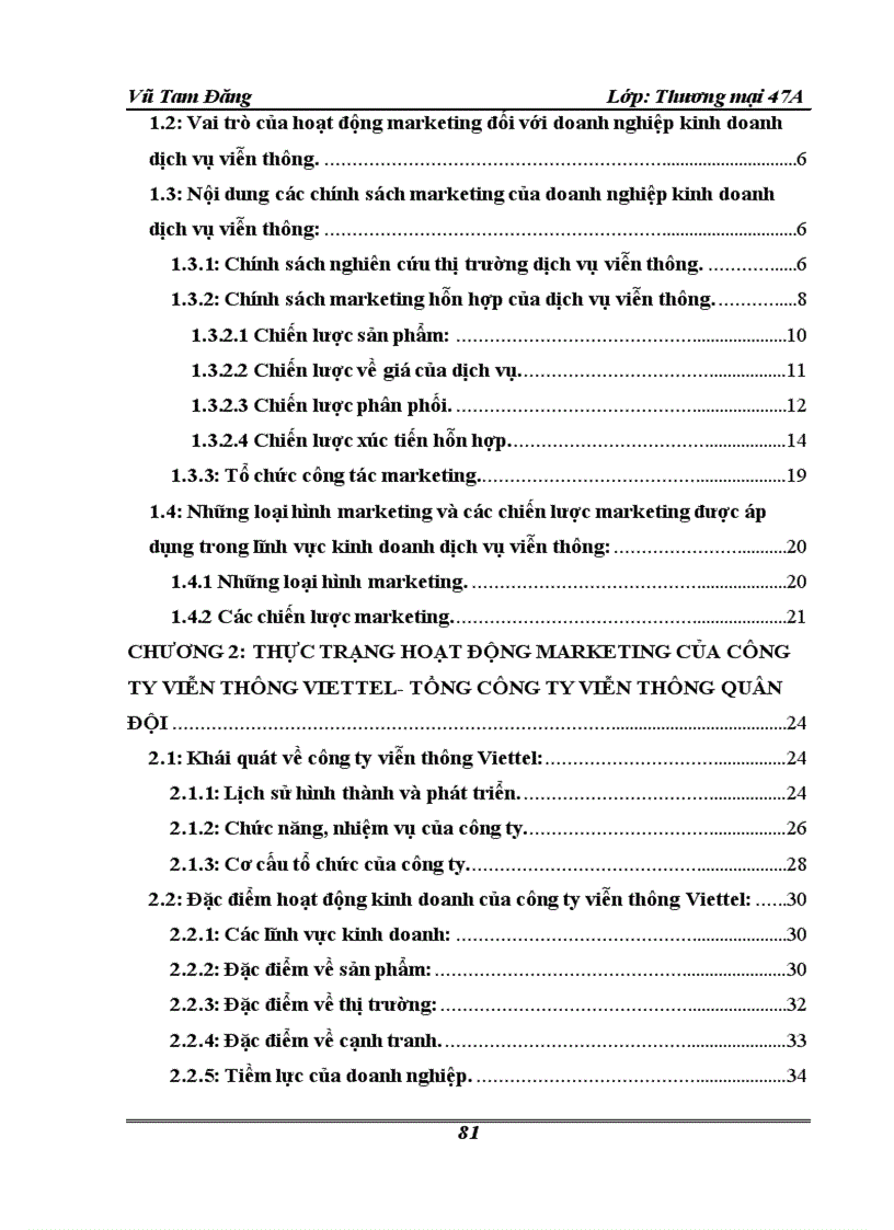 image for page Hoàn Thiện hoạt động marketing của công ty viễn thông Viettel Viettel telecom Tổng công ty viễn thông quân đội