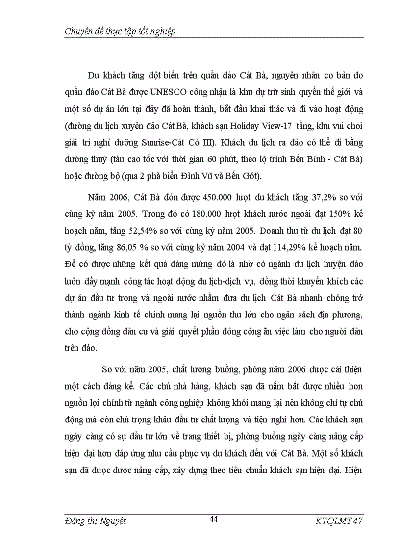 image for page Áp dụng phương pháp chi phí du lịch để đánh giá giá trị cảnh quan vườn quốc gia Cát Bà Hải Phòng