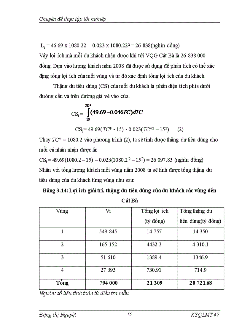 image for page Áp dụng phương pháp chi phí du lịch để đánh giá giá trị cảnh quan vườn quốc gia Cát Bà Hải Phòng