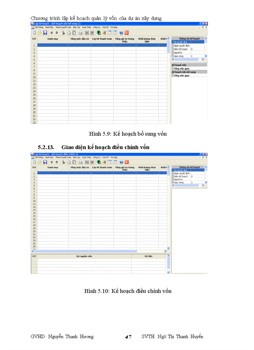 image for page Chương trình lập kế hoạch quản lý vốn của dự án xây dựng