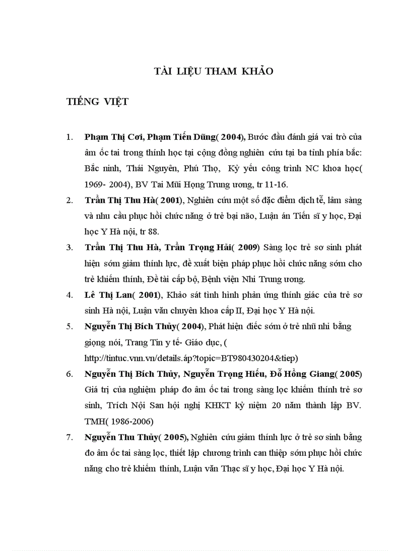 image for page Nghiên cứu ứng dụng đo điện thính giác thân não phát hiện giảm thính lực ở trẻ đẻ non tại khoa sơ sinh Bệnh viện nhi trung ương 1