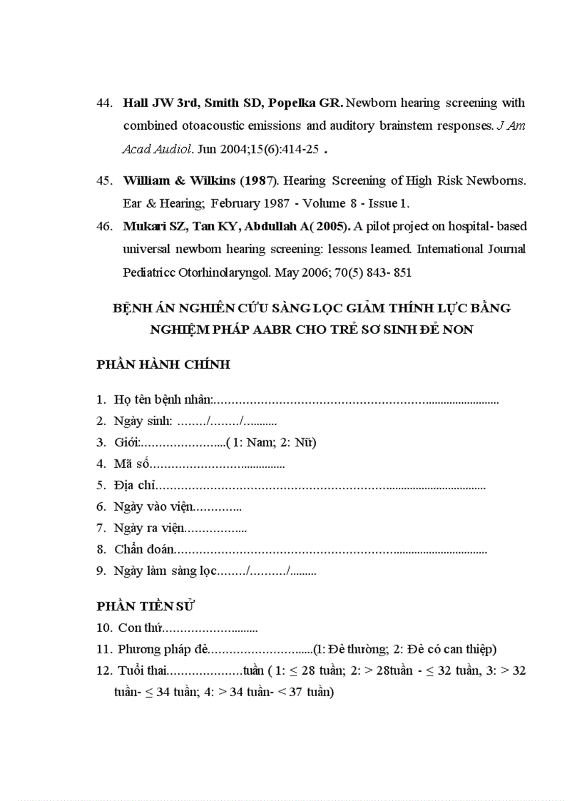 image for page Nghiên cứu ứng dụng đo điện thính giác thân não phát hiện giảm thính lực ở trẻ đẻ non tại khoa sơ sinh Bệnh viện nhi trung ương 1