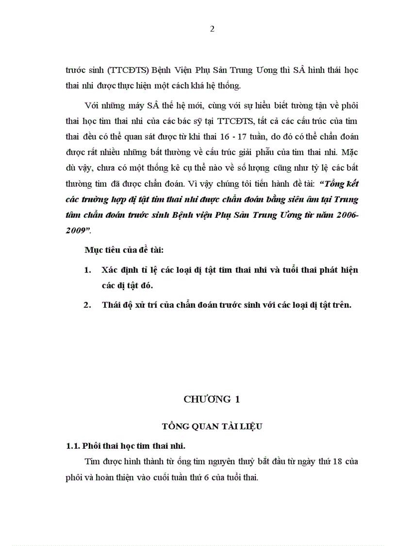 image for page Tổng kết các trường hợp dị tật tim thai nhi được chẩn đoán bằng siêu âm tại Trung tâm chẩn đoán trước sinh Bệnh viện Phụ Sản Trung Ương từ năm 2006 2009