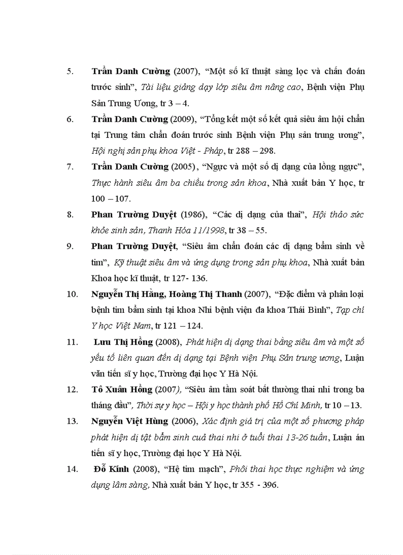 image for page Tổng kết các trường hợp dị tật tim thai nhi được chẩn đoán bằng siêu âm tại Trung tâm chẩn đoán trước sinh Bệnh viện Phụ Sản Trung Ương từ năm 2006 2009