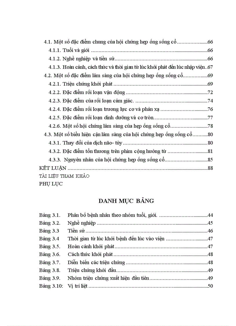 image for page Nghiên cứu các đặc điểm lâm sàng và hình ảnh chụp cộng hưởng từ của bệnh nhân hẹp ống sống cổ tại Khoa Thần kinh Bệnh viện Bạch Mai