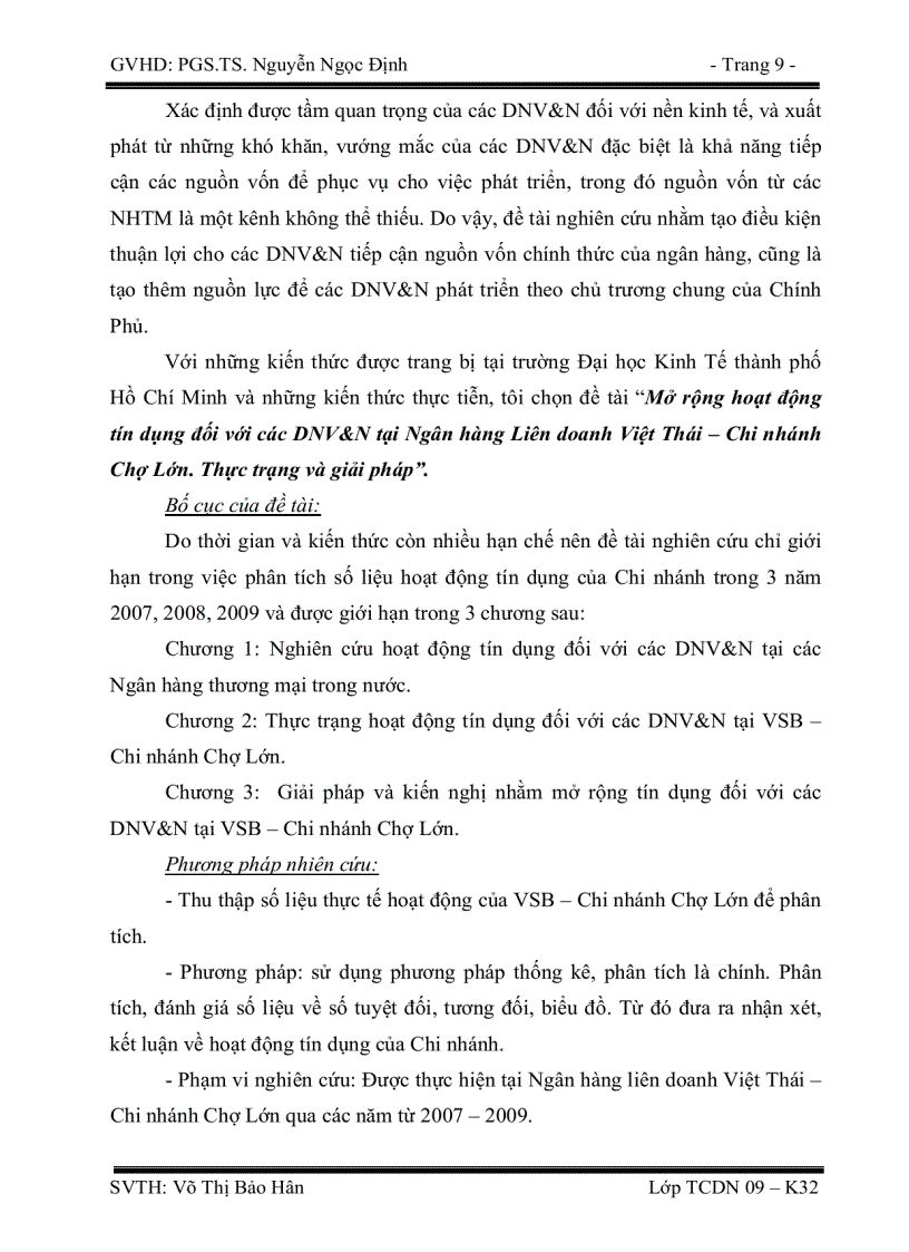 image for page Mở rộng hoạt động tín dụng đối với các doanh nghiệp vừa và nhỏ tại Ngân hàng liên doanh Việt Thái Vinasiam bank VSB Chi nhánh Chợ Lớn Thực trạng và giải pháp