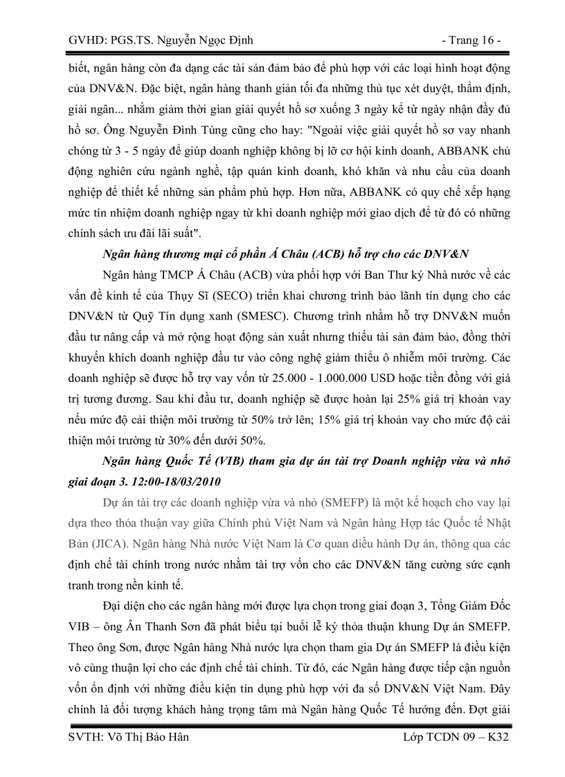 image for page Mở rộng hoạt động tín dụng đối với các doanh nghiệp vừa và nhỏ tại Ngân hàng liên doanh Việt Thái Vinasiam bank VSB Chi nhánh Chợ Lớn Thực trạng và giải pháp