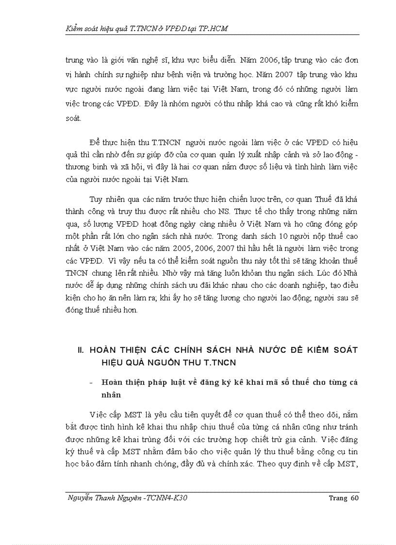 image for page Thực trạng quản lý thu thuế tncn đối với văn phòng đại diện người nước ngoài trên địa bàn tp hồ chí minh