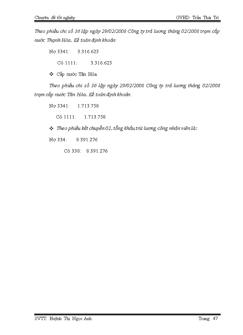 image for page Thực tế công tác kế toán tiền lương và các khoản trích theo lương tại công ty tnhh 1 thành viên công trình đô thị bến lức