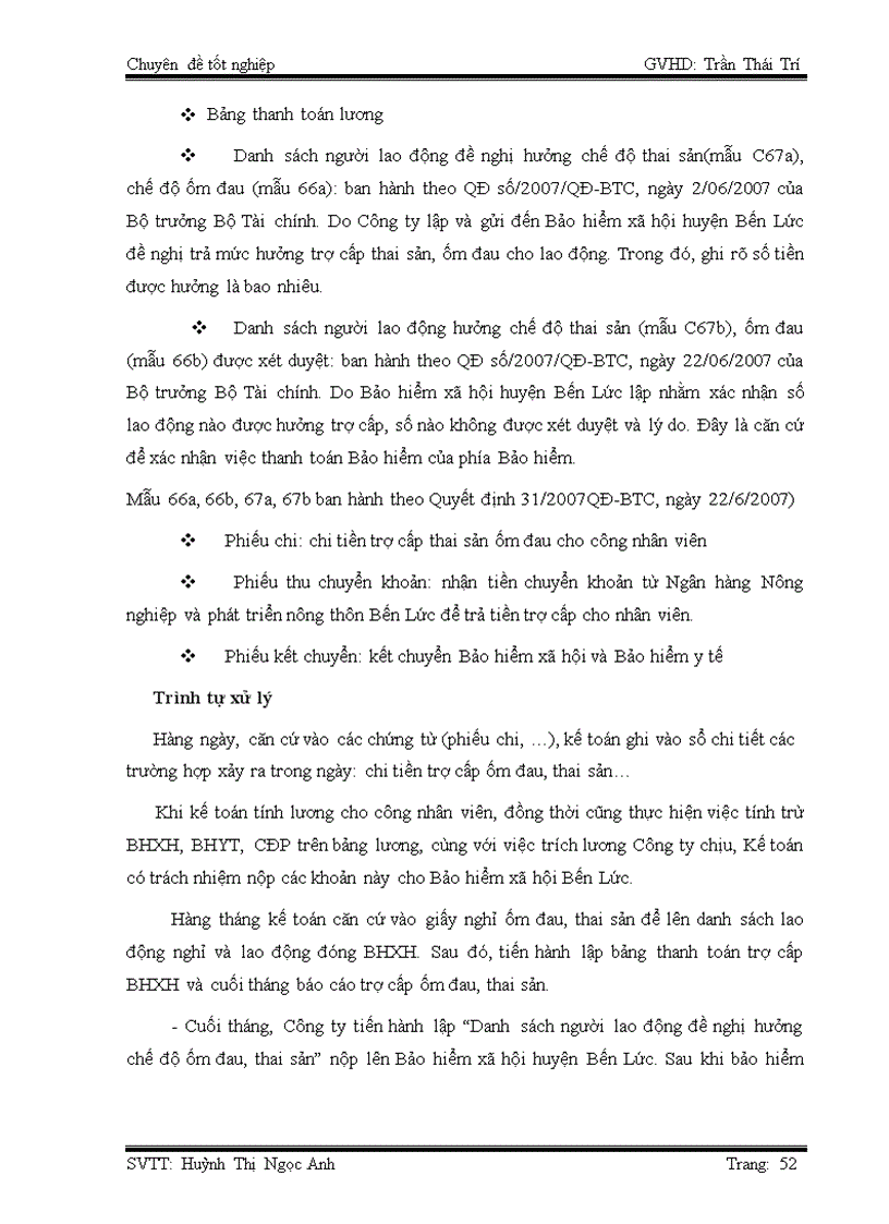 image for page Thực tế công tác kế toán tiền lương và các khoản trích theo lương tại công ty tnhh 1 thành viên công trình đô thị bến lức