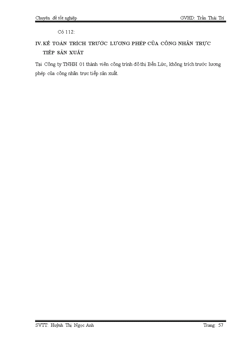 image for page Thực tế công tác kế toán tiền lương và các khoản trích theo lương tại công ty tnhh 1 thành viên công trình đô thị bến lức