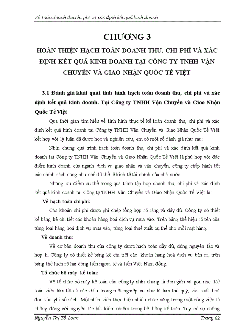image for page Kế toán doanh thu chi phí và xác định kết quả kinh doanh tại công ty tnhh vận chuyển và giao nhận quốc tế việt