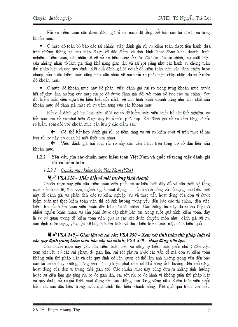 image for page Quy trình đánh giá rủi ro trong giai đoạn chuẩn bị kiểm toán tại công ty kiểm toán Ernst Young Việt Nam 1