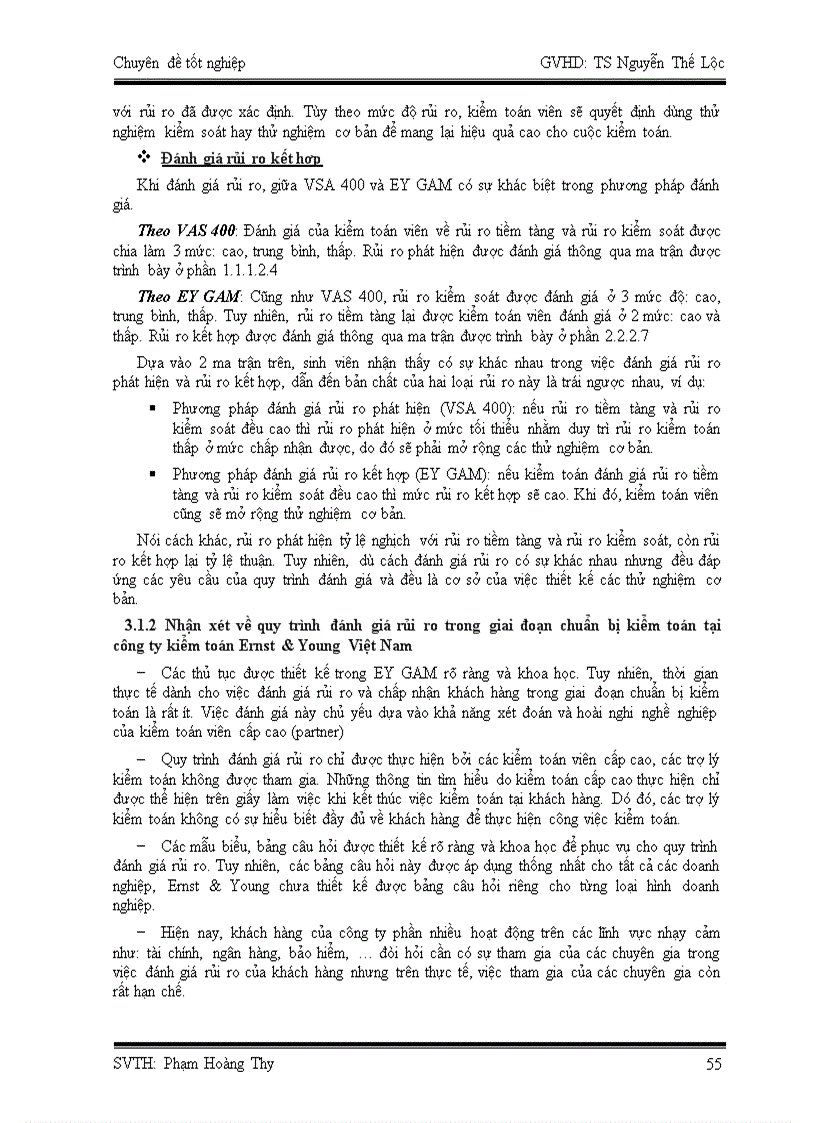 image for page Quy trình đánh giá rủi ro trong giai đoạn chuẩn bị kiểm toán tại công ty kiểm toán Ernst Young Việt Nam 1