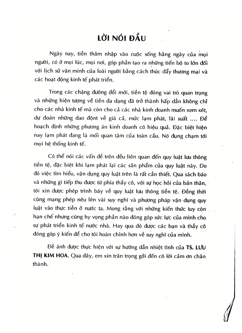 image for page Quy luật lưu thông tiền tệ và ý nghĩa thực tiễn