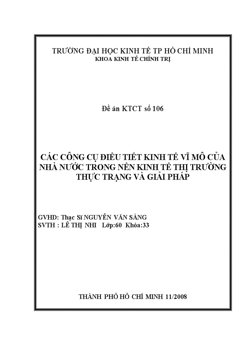 image for page Các công cụ điều tiết kinh tế vĩ mô của nhà nước trong nền kinh tế thị trường thực trạng và giải pháp
