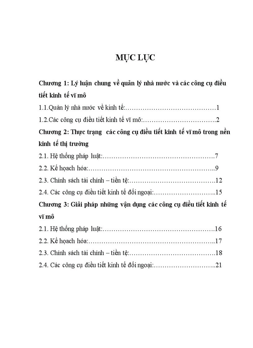 image for page Các công cụ điều tiết kinh tế vĩ mô của nhà nước trong nền kinh tế thị trường thực trạng và giải pháp