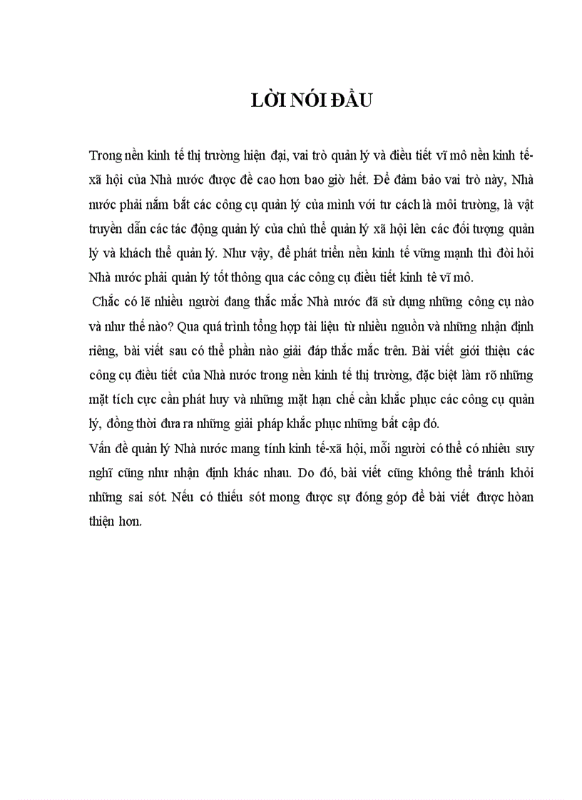 image for page Các công cụ điều tiết kinh tế vĩ mô của nhà nước trong nền kinh tế thị trường thực trạng và giải pháp