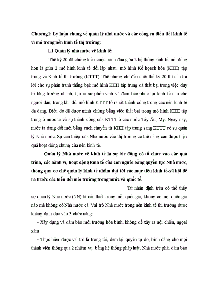 image for page Các công cụ điều tiết kinh tế vĩ mô của nhà nước trong nền kinh tế thị trường thực trạng và giải pháp