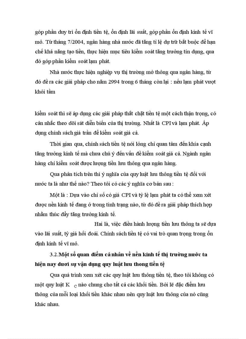 image for page Quy luật lưu thông tiền tệ và sự vận dụng trong nền kinh tế thị trường định hướng xhcn ở VIỆT NAM