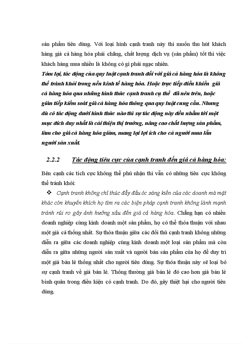 image for page Tác động của quy luật cạnh tranh đối với giá cả hàng hóa qua thực tiễn kinh tế VIỆT NAM