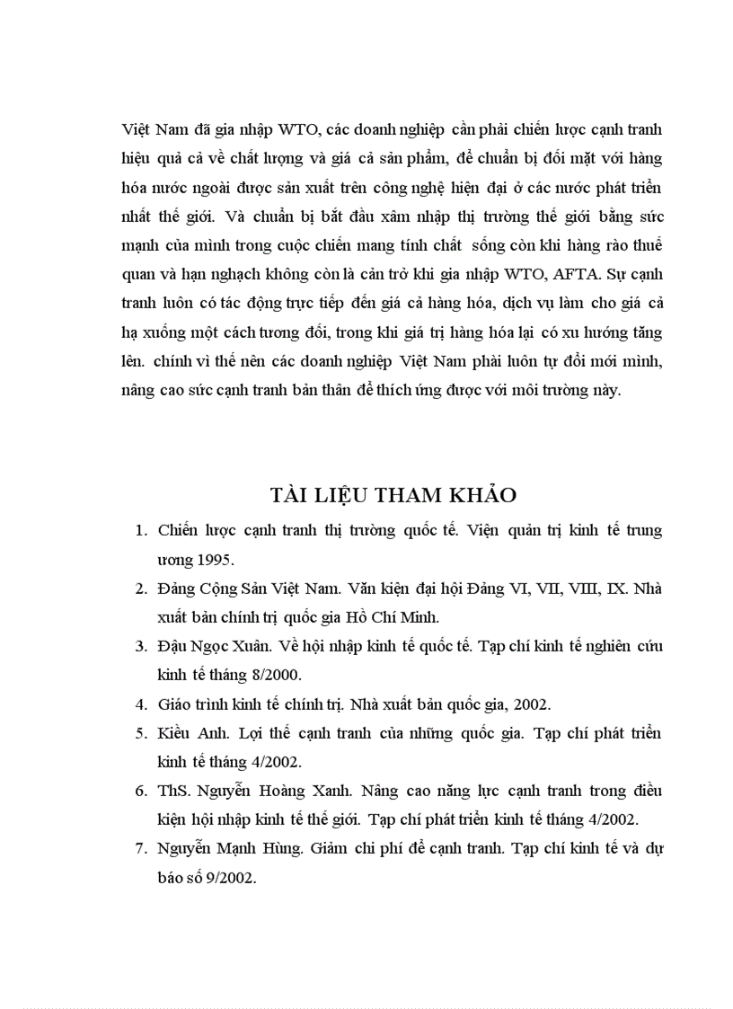 image for page Tác động của quy luật cạnh tranh đối với giá cả hàng hóa qua thực tiễn kinh tế VIỆT NAM