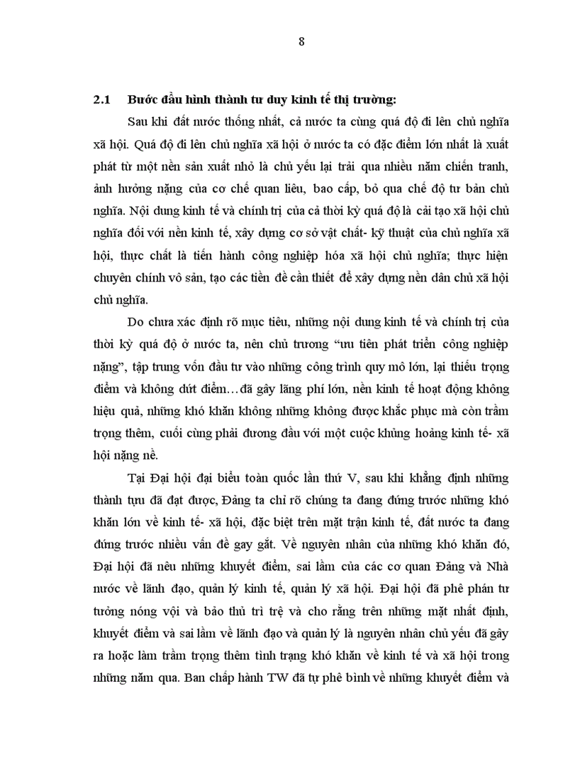 image for page Quá trình hình thành tư duy kinh tế thị trường của đảng và nhà nước ta