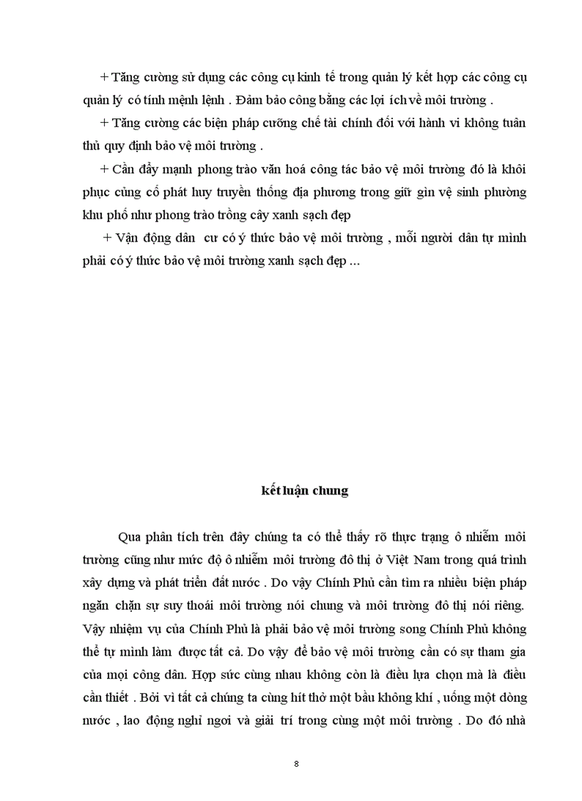 image for page Dựa vào cặp phạm trù triết học nguyên nhân kết quả để đề cập đến một số vấn đề bức xúc của ô nhiễm môi trường đô thị và một số biện pháp khắc phục