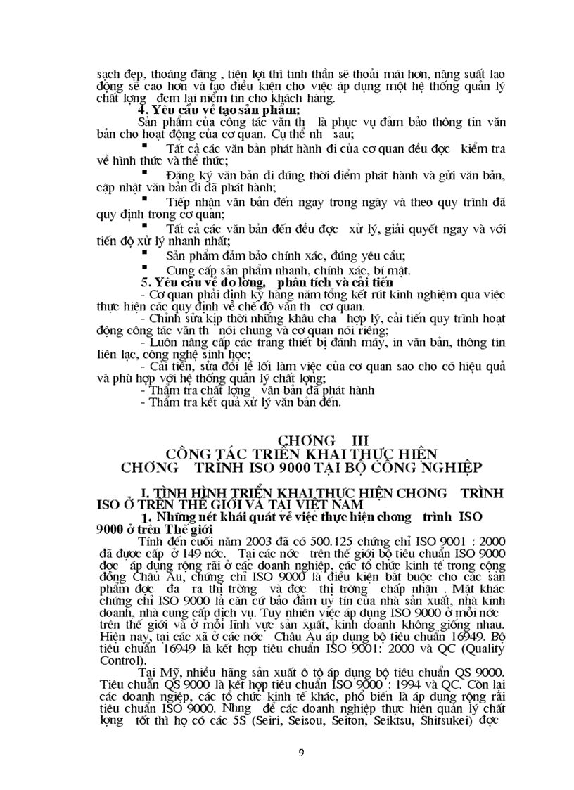 image for page Công tác triển khai thực hiện chương trình ISO 9000 tại Bộ Công nghiệp và một số kiến nghị