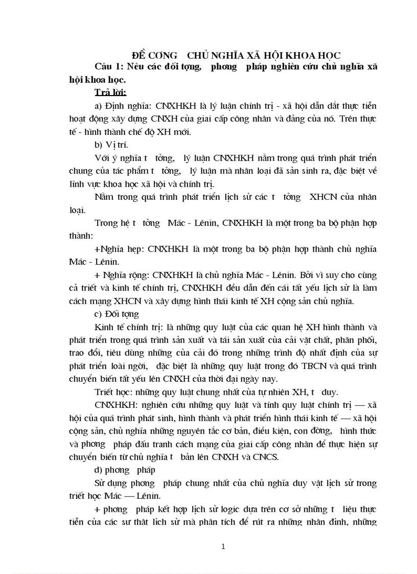 image for page Đề cương chủ nghĩa xã hội khoa học