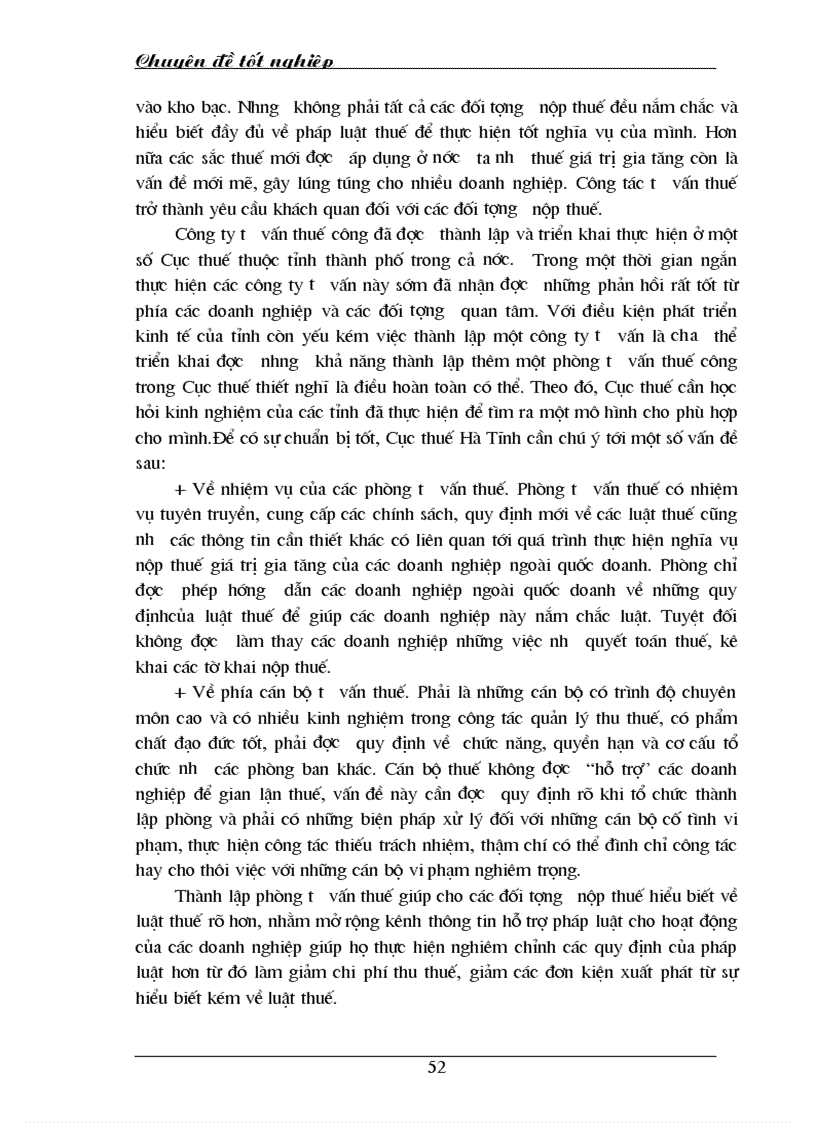 image for page Giải pháp tăng cường quản lý thu thuế giá trị gia tăng đối với các doanh nghiệp ngoài quốc doanh trên địa bàn tỉnh Hà Tĩnh