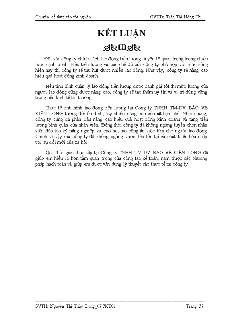 image for page Kế toán tiền lương và các khoản trích theo lương tại công ty tnhh tm dv bảo vệ kiên long