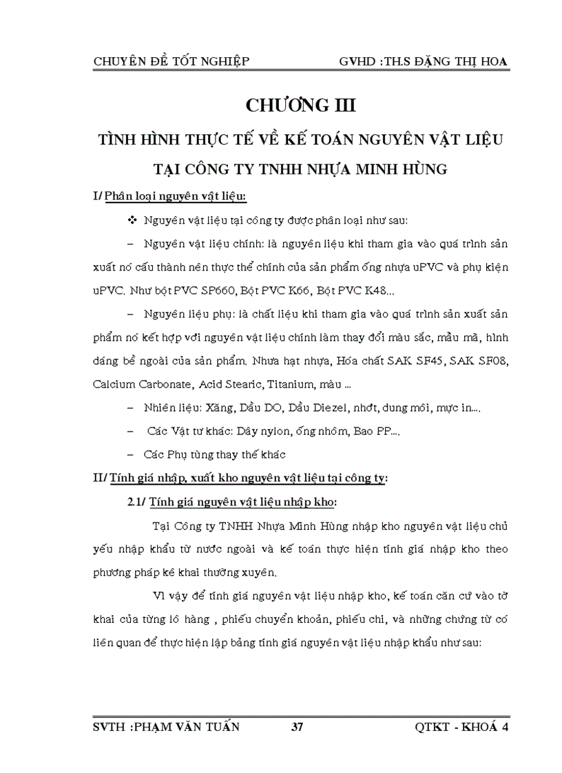 image for page Kế toán hạch toán nguyên vật liệu tại công ty TNHH MINH HƯƠNG