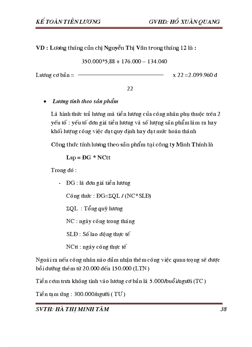 image for page Công tác kế toán tiền lương và các khoản trích theo lương tại công ty TNHH TM DV MINH THÍNH