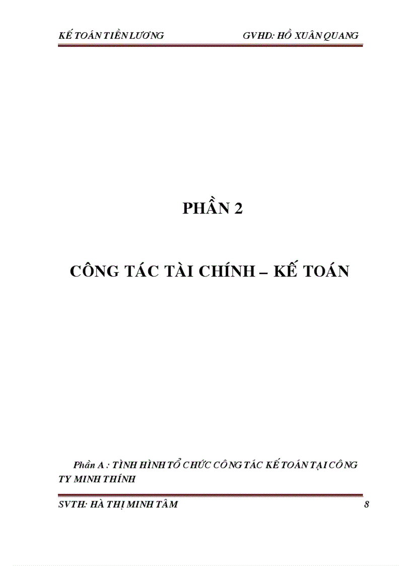 image for page Công tác kế toán tiền lương và các khoản trích theo lương tại công ty TNHH TM MINH THÍNH