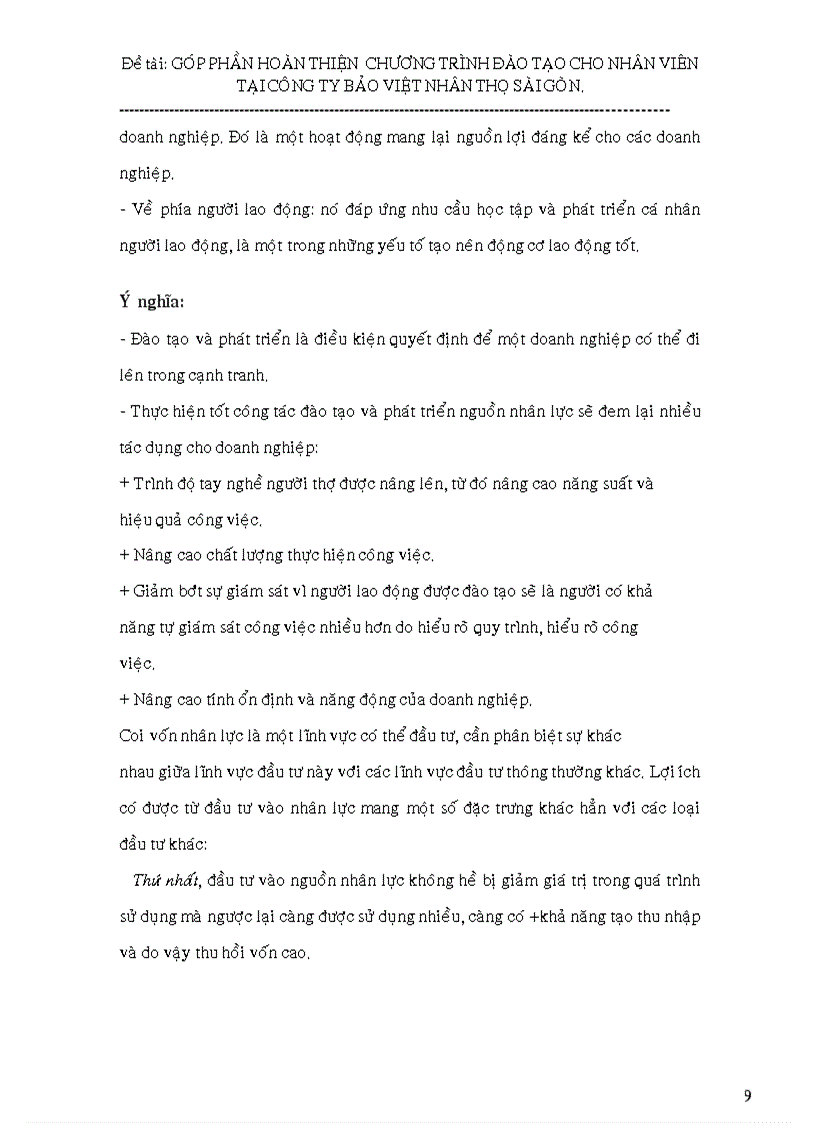 image for page Giải pháp hoàn thiện chương trình đào tạo nhân viên ở công ty Bảo hiểm Nhân thọ