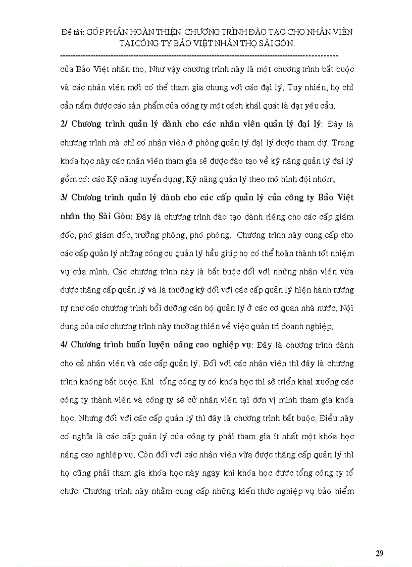 image for page Giải pháp hoàn thiện chương trình đào tạo nhân viên ở công ty Bảo hiểm Nhân thọ