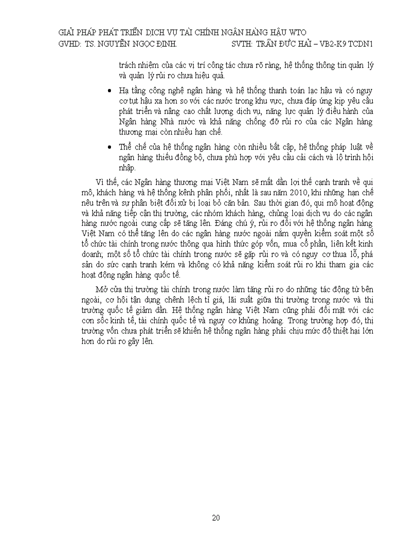 image for page Ảnh hưởng của các cam kết hội nhập đến lĩnh vực tài chính ngân hàng những thách thức và cơ hội phát triển đối với hệ thống ngân hàng việt nam hậu wto
