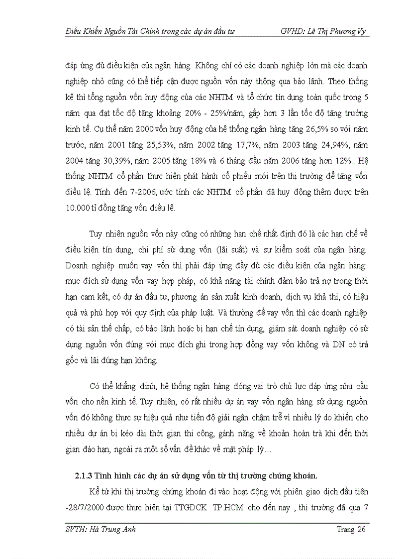 image for page Điều khiển nguồn tài chính trong các dự án đầu tư