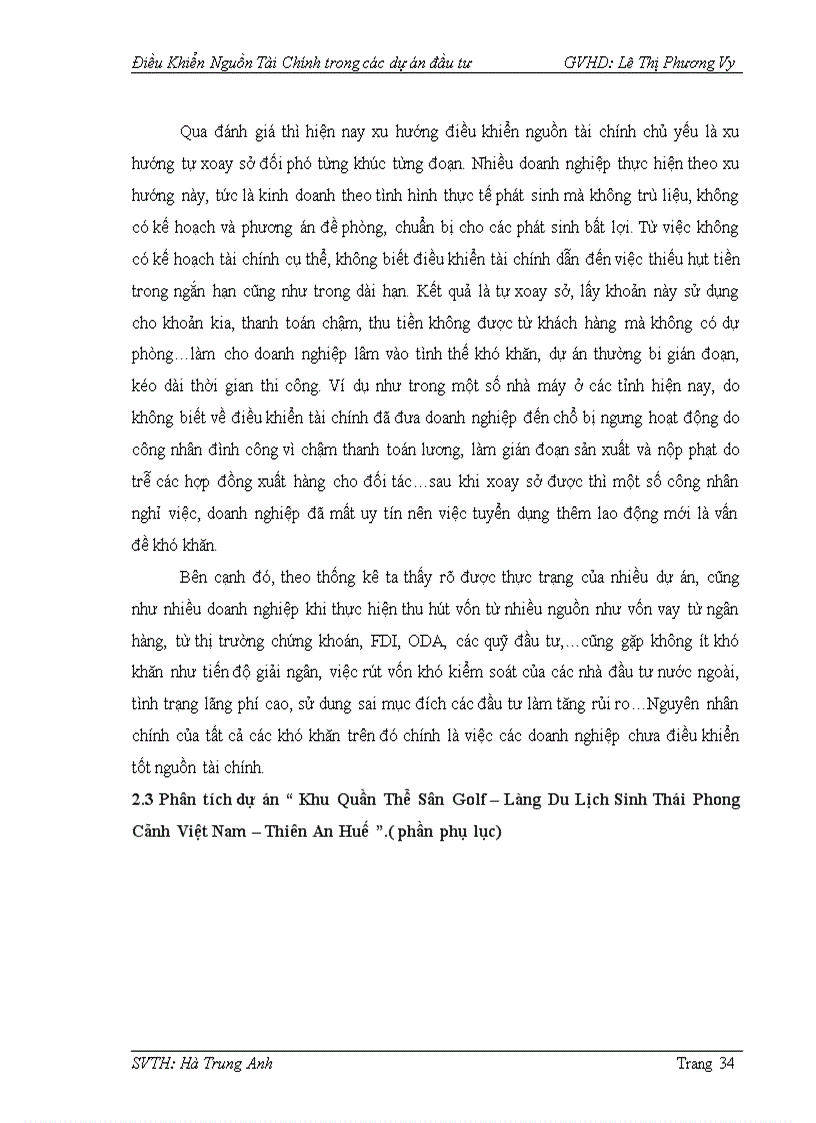 image for page Điều khiển nguồn tài chính trong các dự án đầu tư