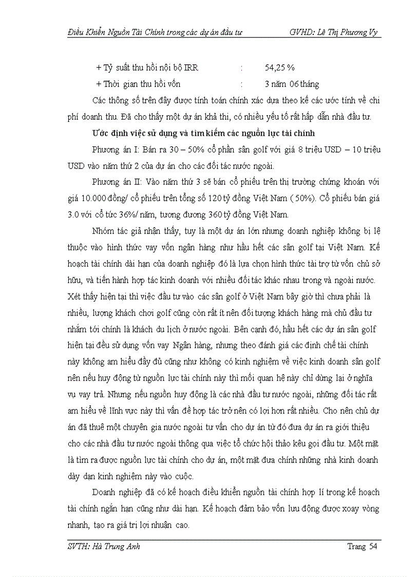 image for page Điều khiển nguồn tài chính trong các dự án đầu tư