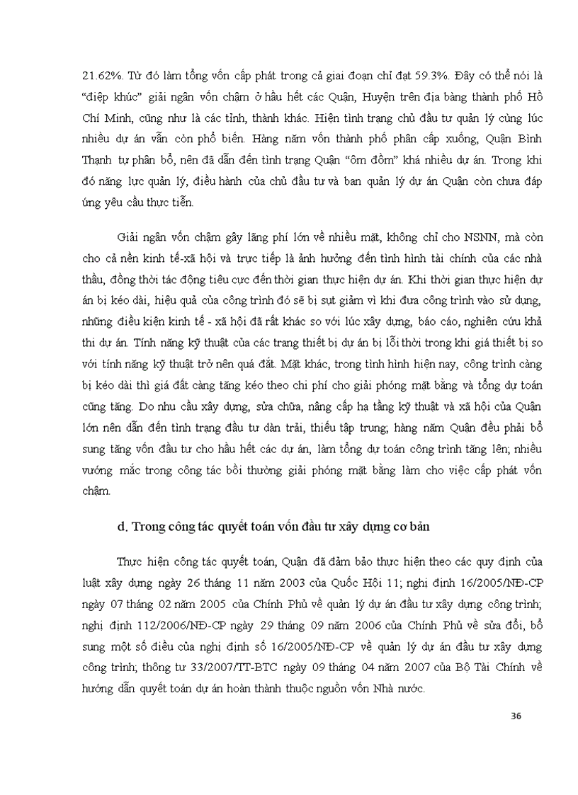 image for page Thực trạng công tác quản lý nguốn vốn đầu tư xây dựng cơ bản trên địa bàn quận bình thạnh